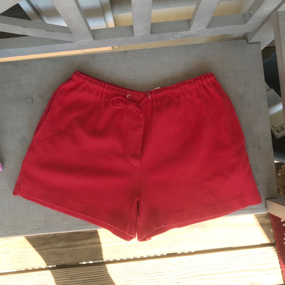 Red Lounge Shorts with Drawstring